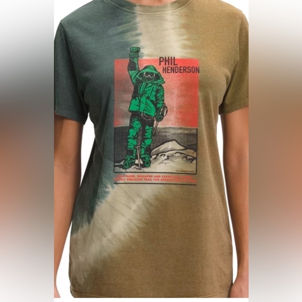The North Face Phil Henderson Tee - Green and Brown Tie Dye Large